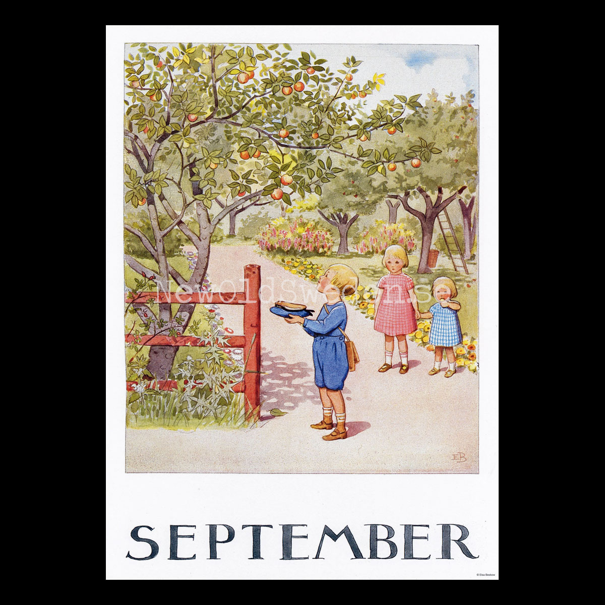 September Elsa Beskow - Månadsbild A4 - BB02