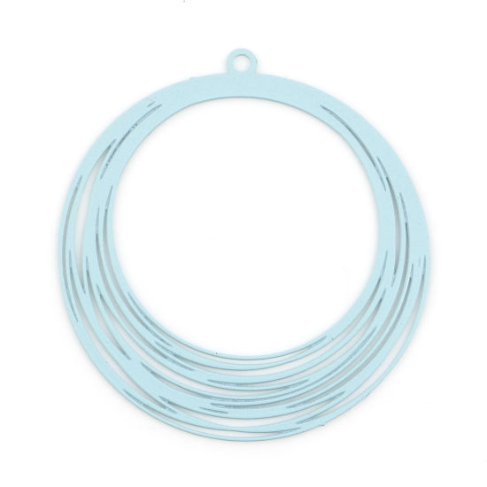 Charm Circle filigree, lt blue