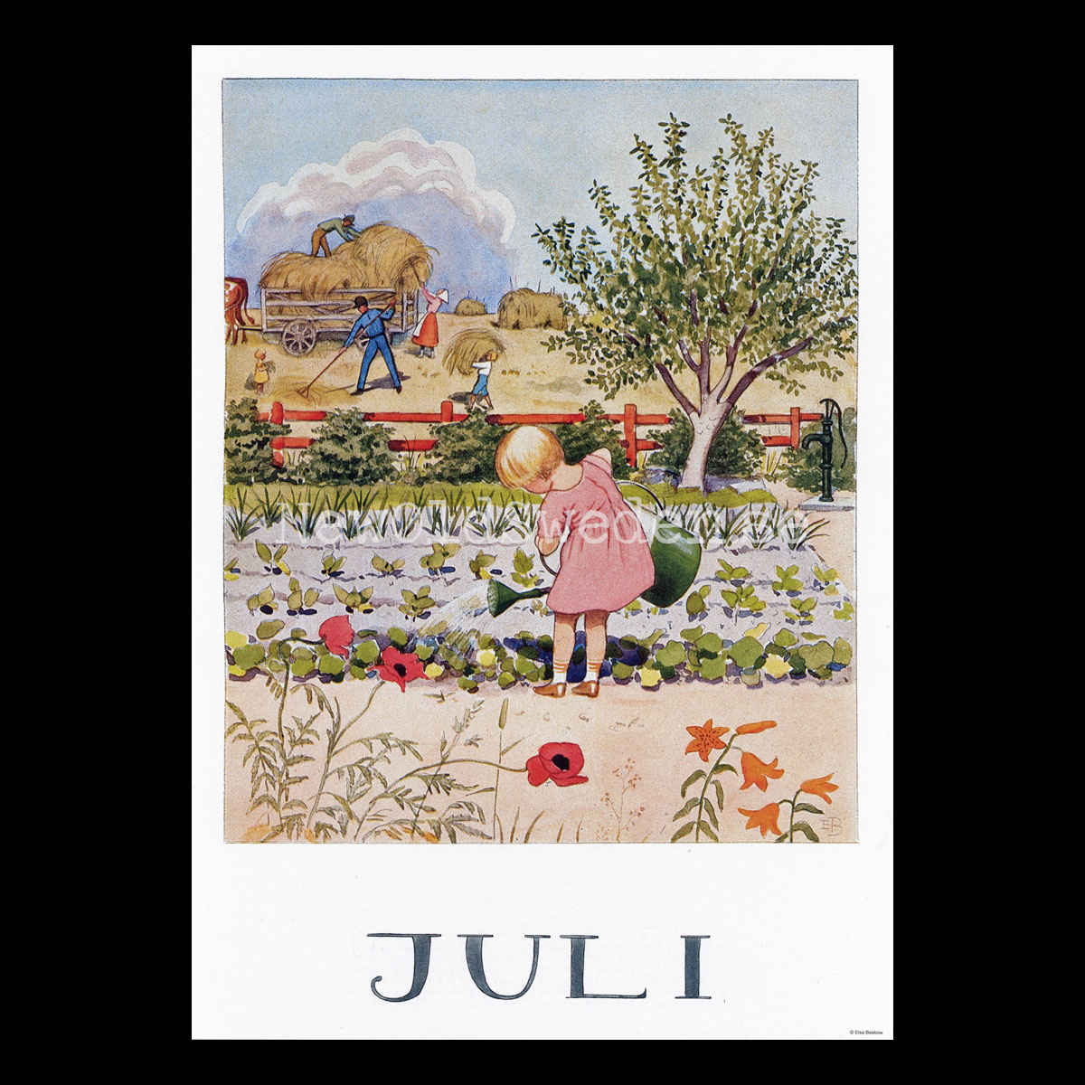 Juli Elsa Beskow - Månadsbild A4 - BB02