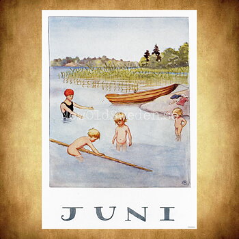 Juni Elsa Beskow - Månadsbild A4 - BB02
