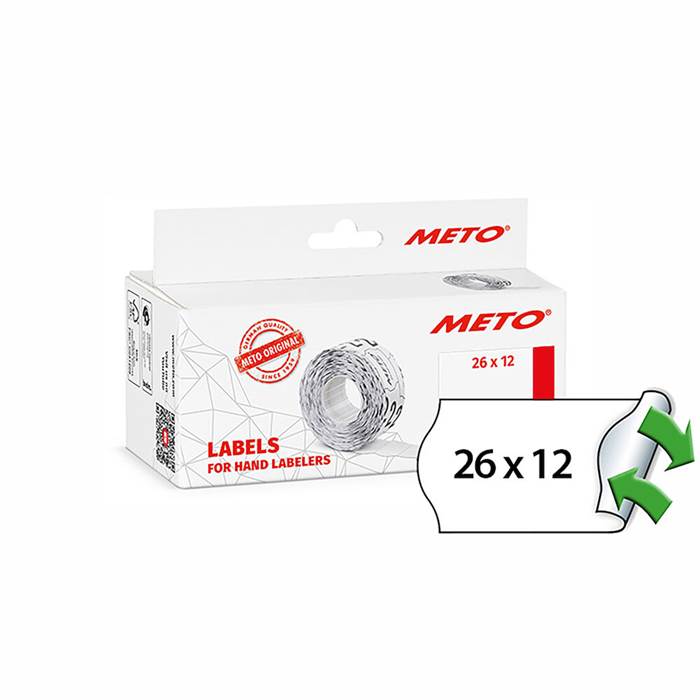 Etikett 26x12 vit avtag 6rl/fp - 2