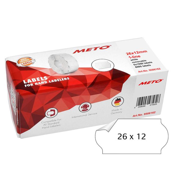 Etikett 26x12 vit avtag 6rl/fp - 4