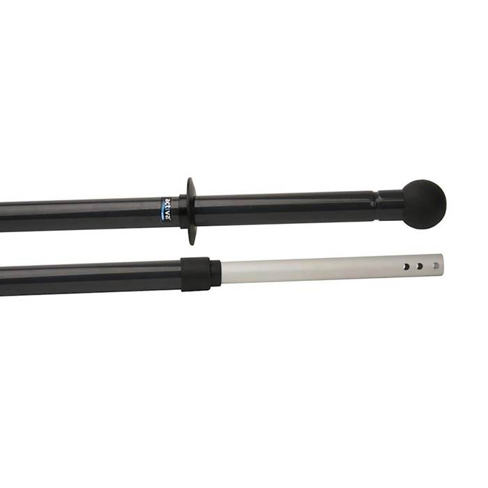 Skaft m kula grå 100-170cm