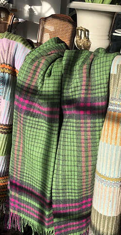 Designers Guild Grön 100 % ull pläd