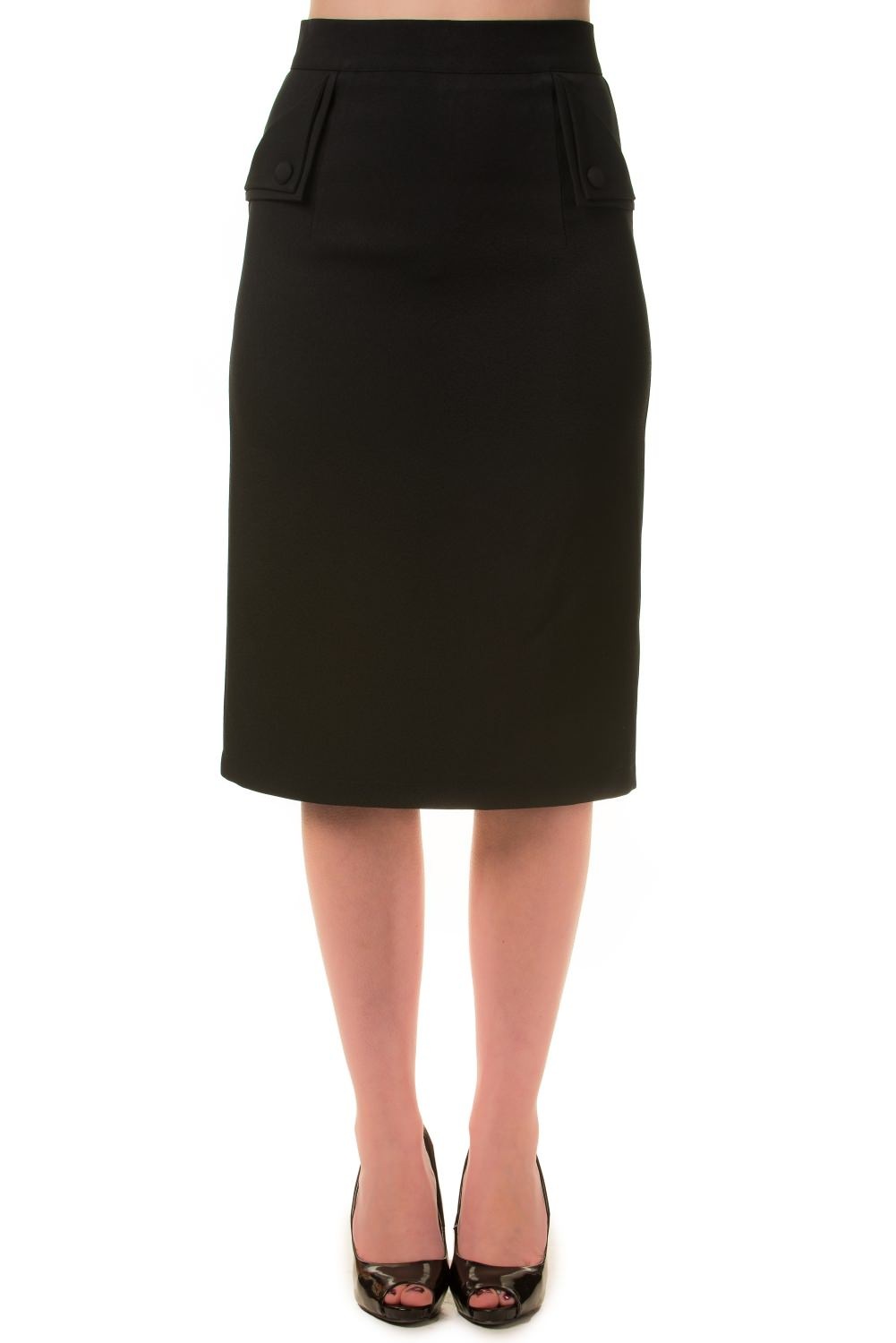 Banned Apparel - Tori Black Pencil Skirt - Johannas Rockabilly & Vintage AB