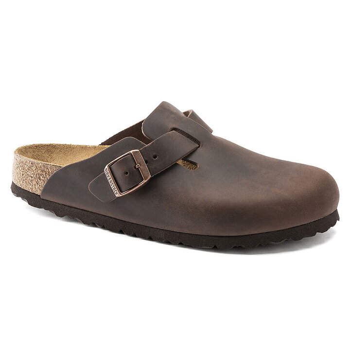 Birkenstock Boston Habana Oiled Leather Soft footbed