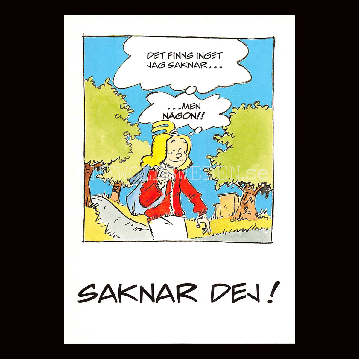 SAKNAR DEJ! No: 2 Eva och Adam - Johan Unenge Vykort - 150