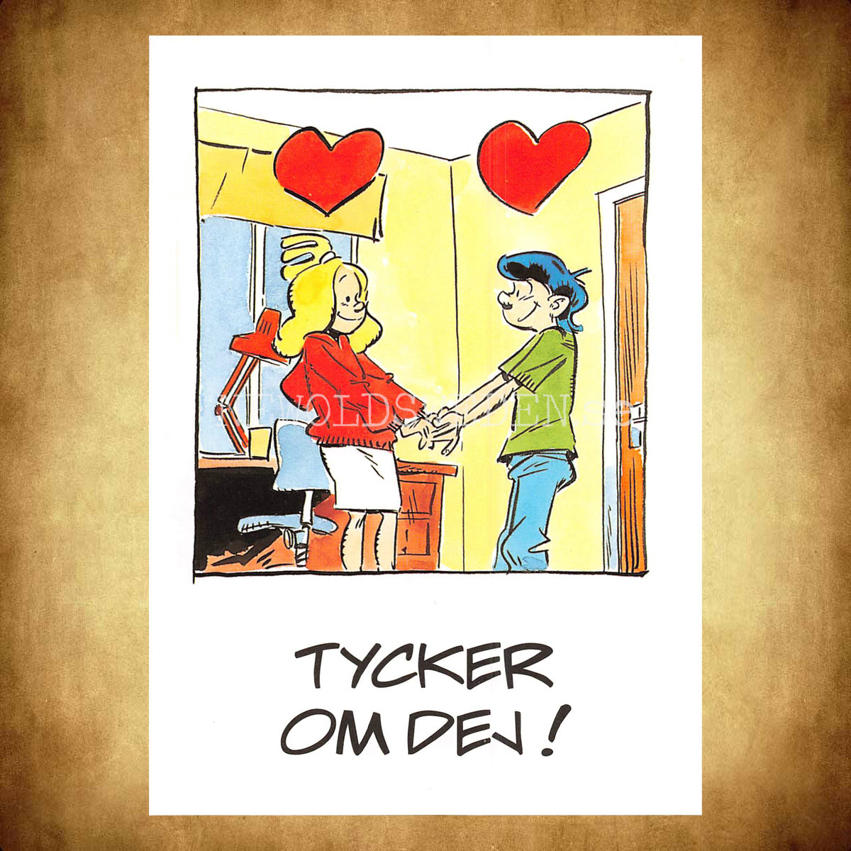 TYCKER OM DEJ! No: 3 - Eva och Adam - Johan Unenge - Vykort - 300 - 2