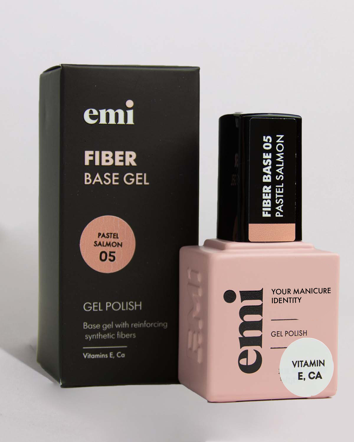 E.MiLac Fiber Basel Gel Pastel Salmon #5, 15 ml. - 2