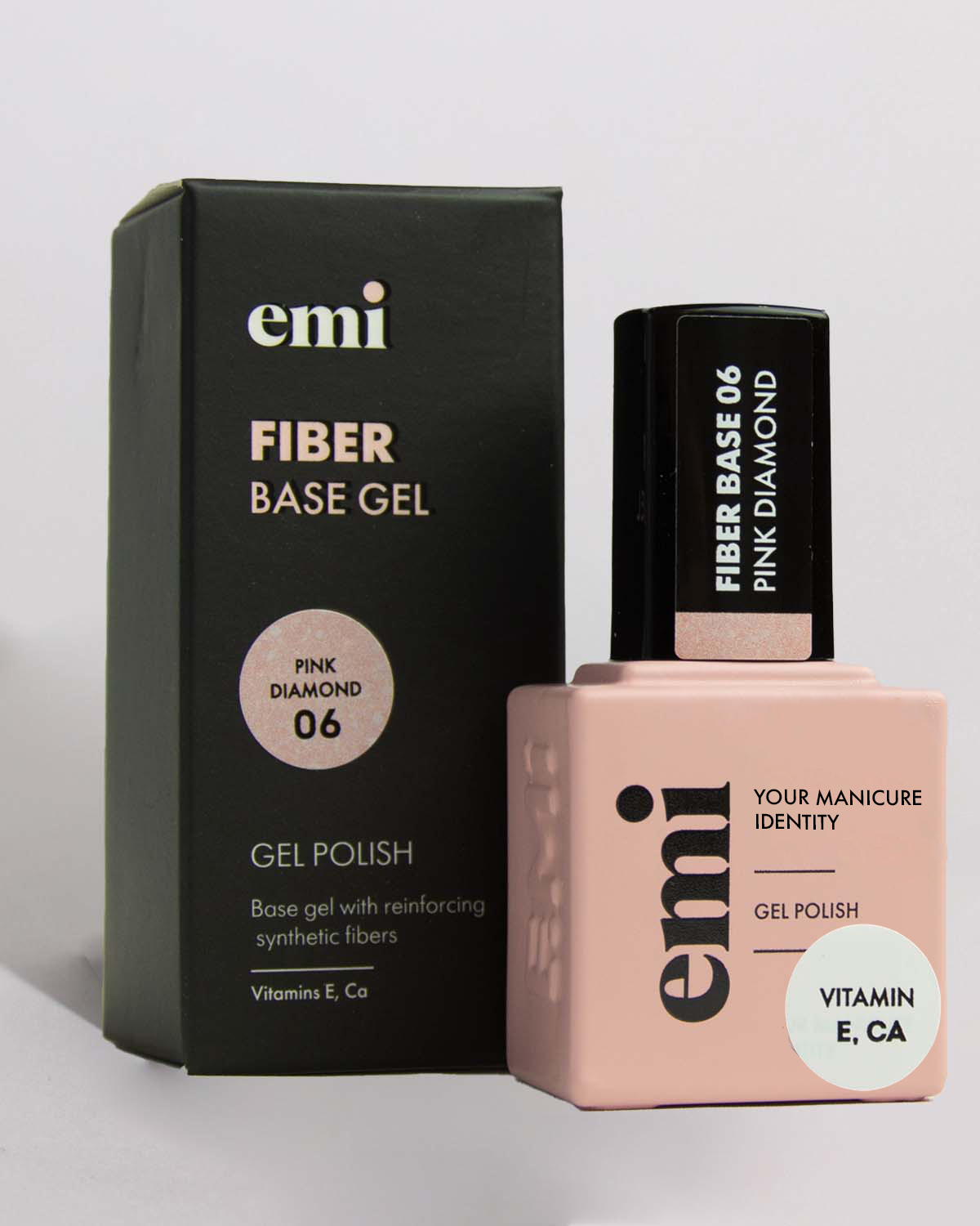 E.MiLac Fiber Basel Gel Pink Diamond #6 - 2