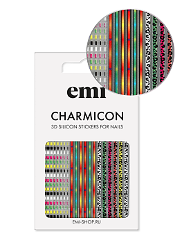 Charmicon 3D Silicone Stickers #206 Colored Lines