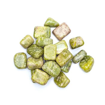Gul Serpentin Trumlade A Kvalité ±500 Grams 2-3 Cm