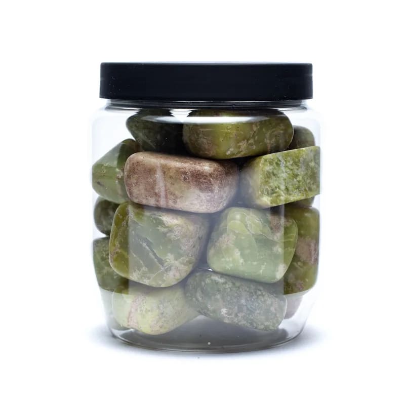 Gul Serpentin Trumlade A Kvalité ±500 Grams 2-3 Cm - 2