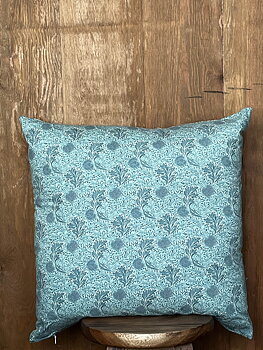 Kudde William Morris Pure Marigold Print, Aqua