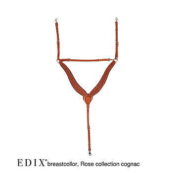 Anatomical breastcollar, Edix© Rose (incl. double padding), cognac