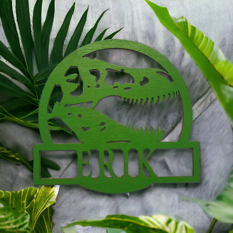 Dinosaurie Träskylt med namn - 2