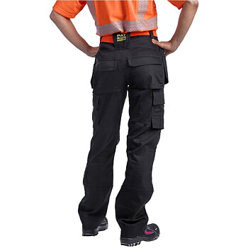 Byxor med spikfickor D108 svart stretch