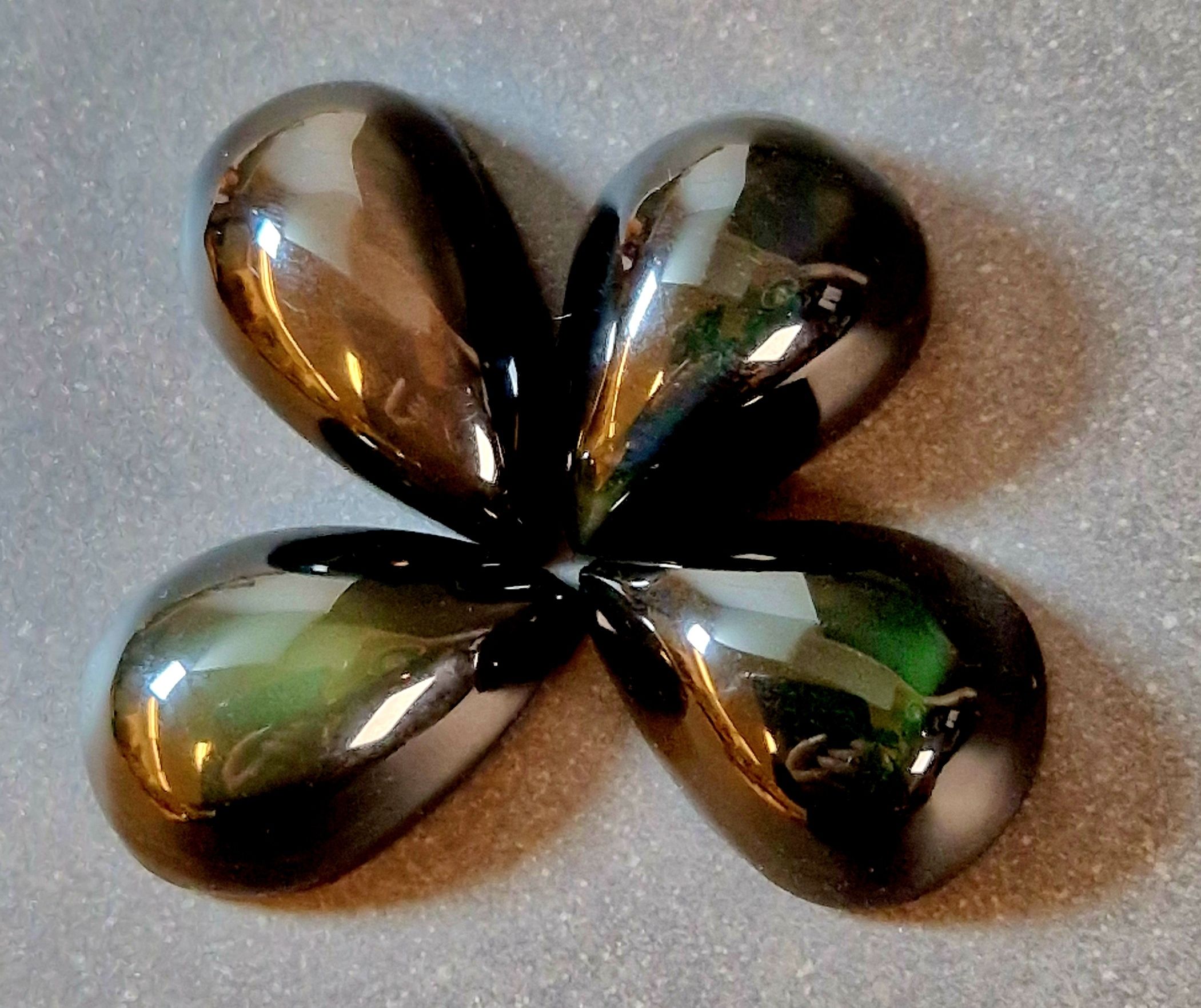 Regnbågs Obsidian Cabochon - Droppe