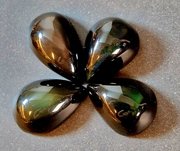 Regnbågs Obsidian Cabochon - Droppe