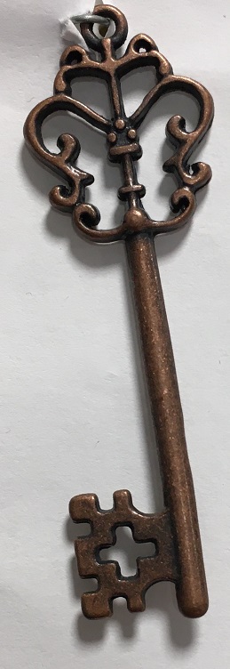 Nyckel Ornament 6cm Koppar
