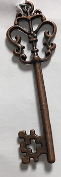 Nyckel Ornament 6cm Koppar