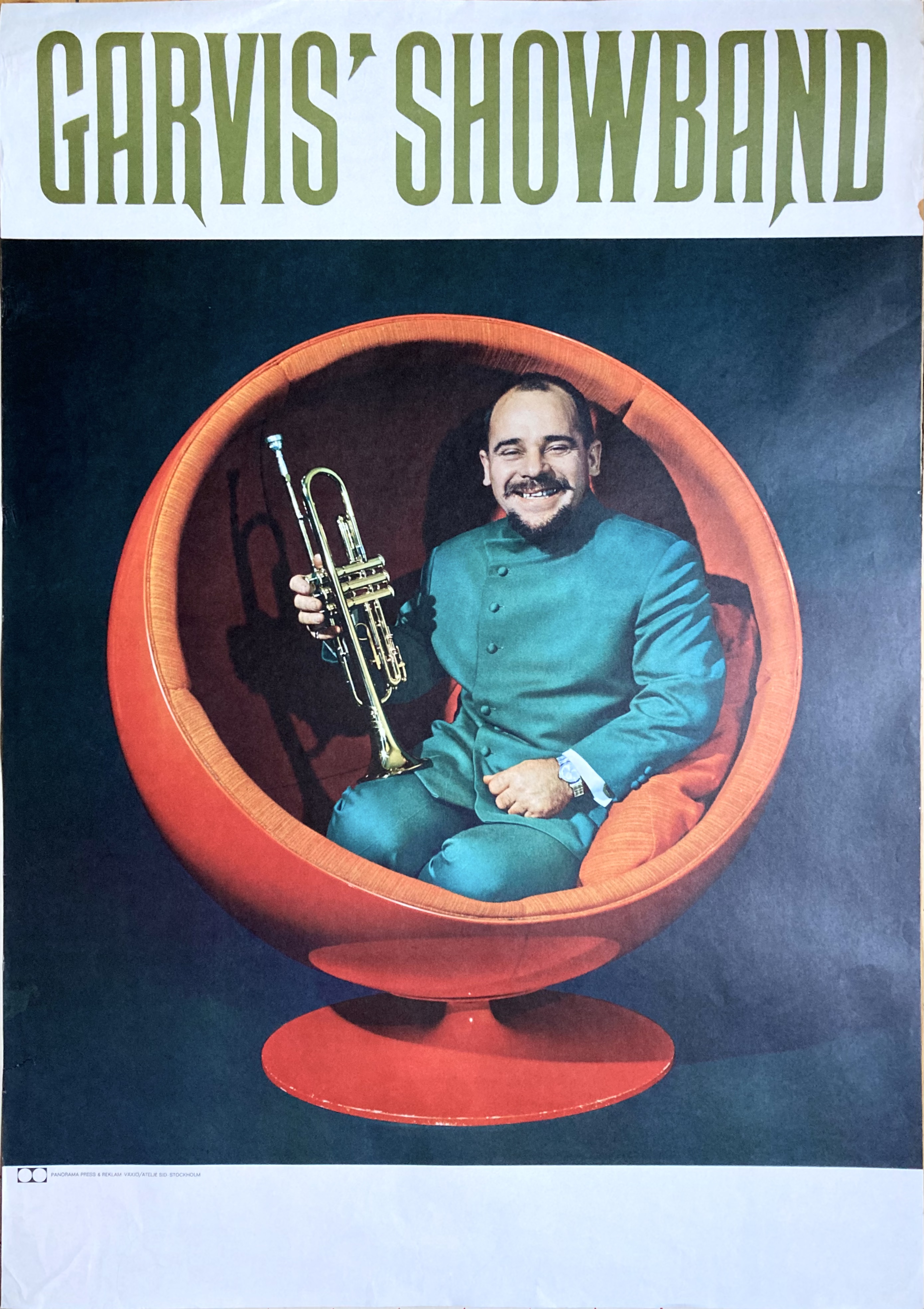 GARVIS SHOWBAND - Swedish / Scandinavian TOUR poster (1960's) 