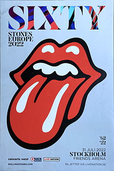 THE ROLLING STONES - Stockholm  31 Jul Konsertaffisch (2022) 