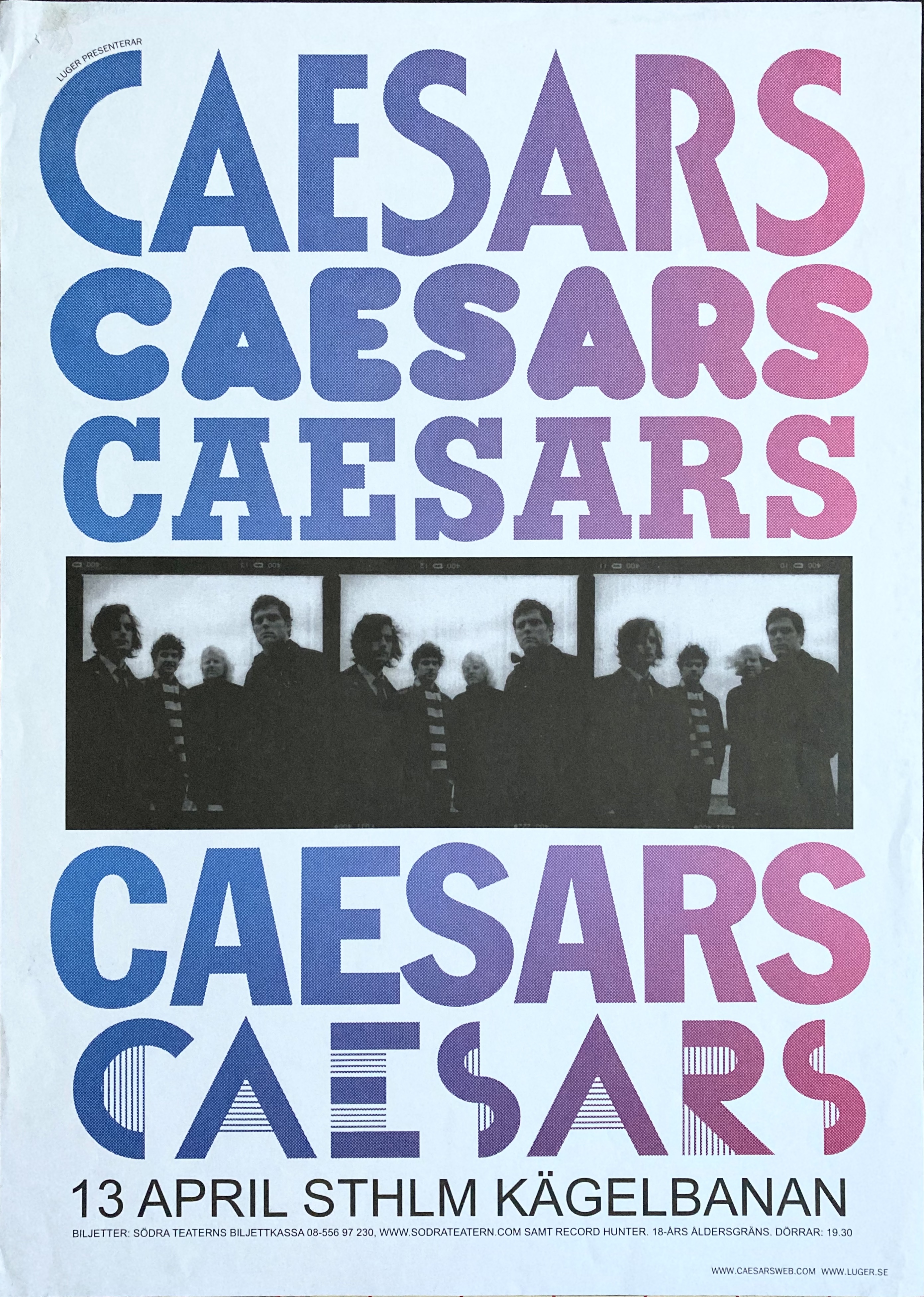 CAESARS - Stockholm 13 Apr Concert poster (2005) 