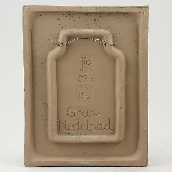 Aimo Nietosvuori (Landskapsblommor 1974) Rectangular Wall Plaque with Spruce Motif 17 cm  [Sample Images]
