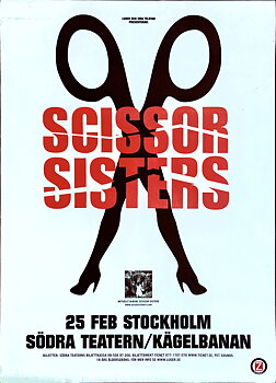 SCISSOR SISTERS - Stockholm 25 Feb Konsertaffisch (2004) 