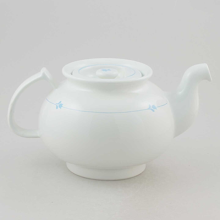 Karin Björquist (Bell 1980) Swelling Teapot with Blue Flower Decor