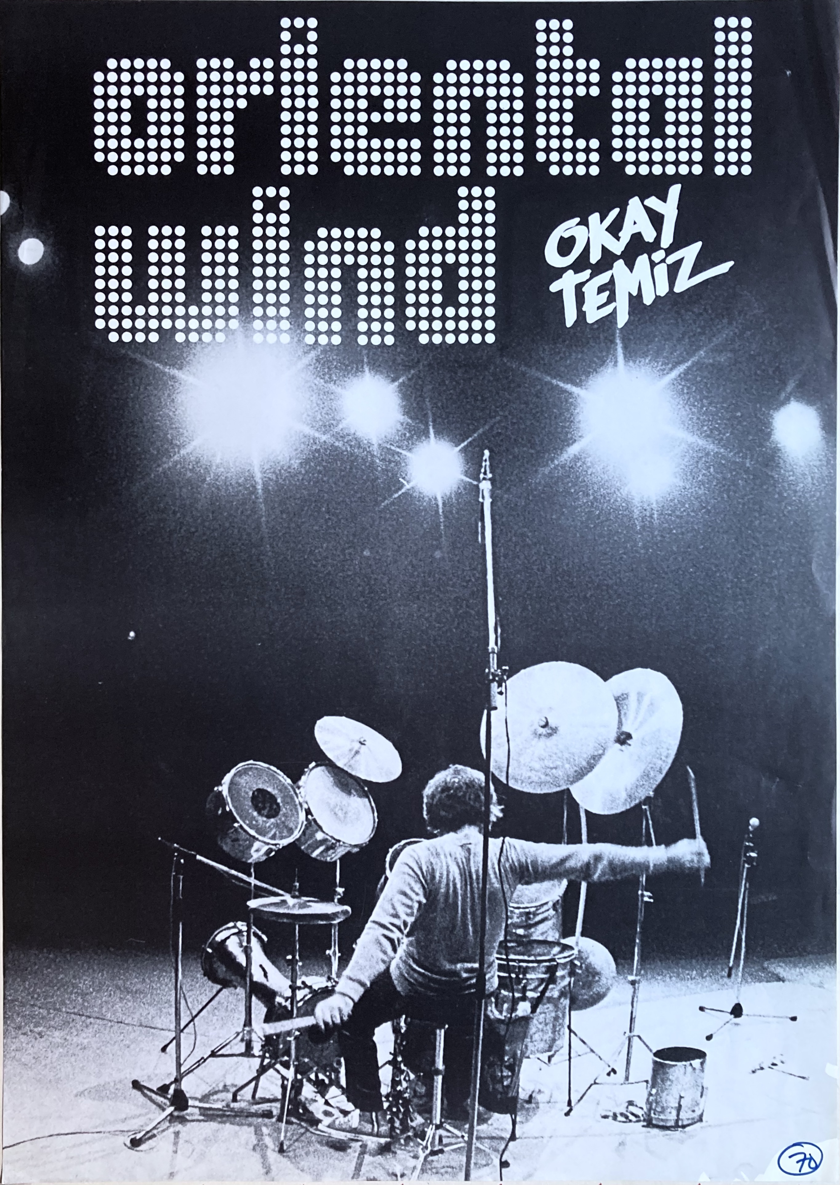 ORIENTAL WIND & OKAY TEMIZ - Svensk / Skandinavisk Turnéaffisch (circa 1977) 