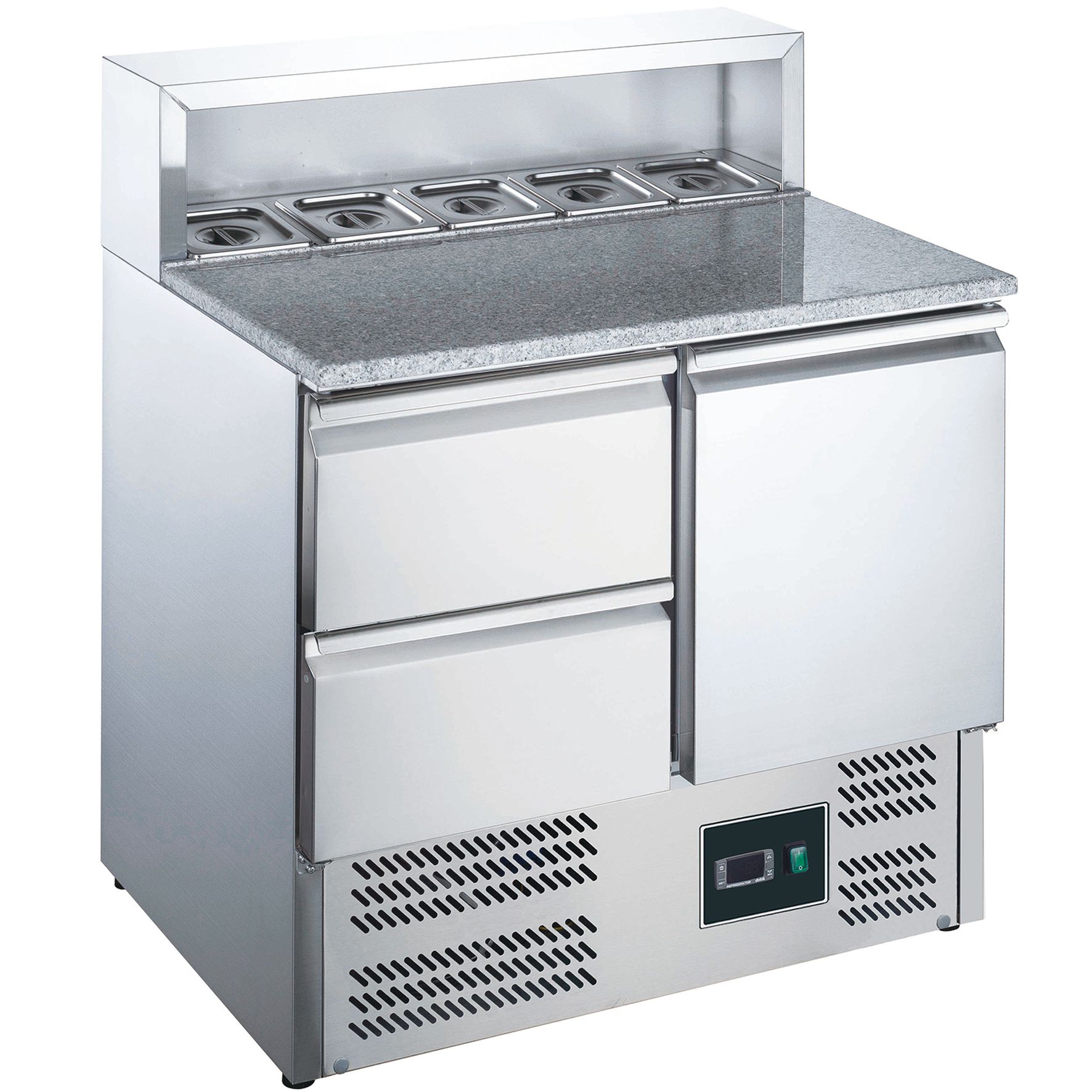 Pizza counter with 1 door + 2 drawers