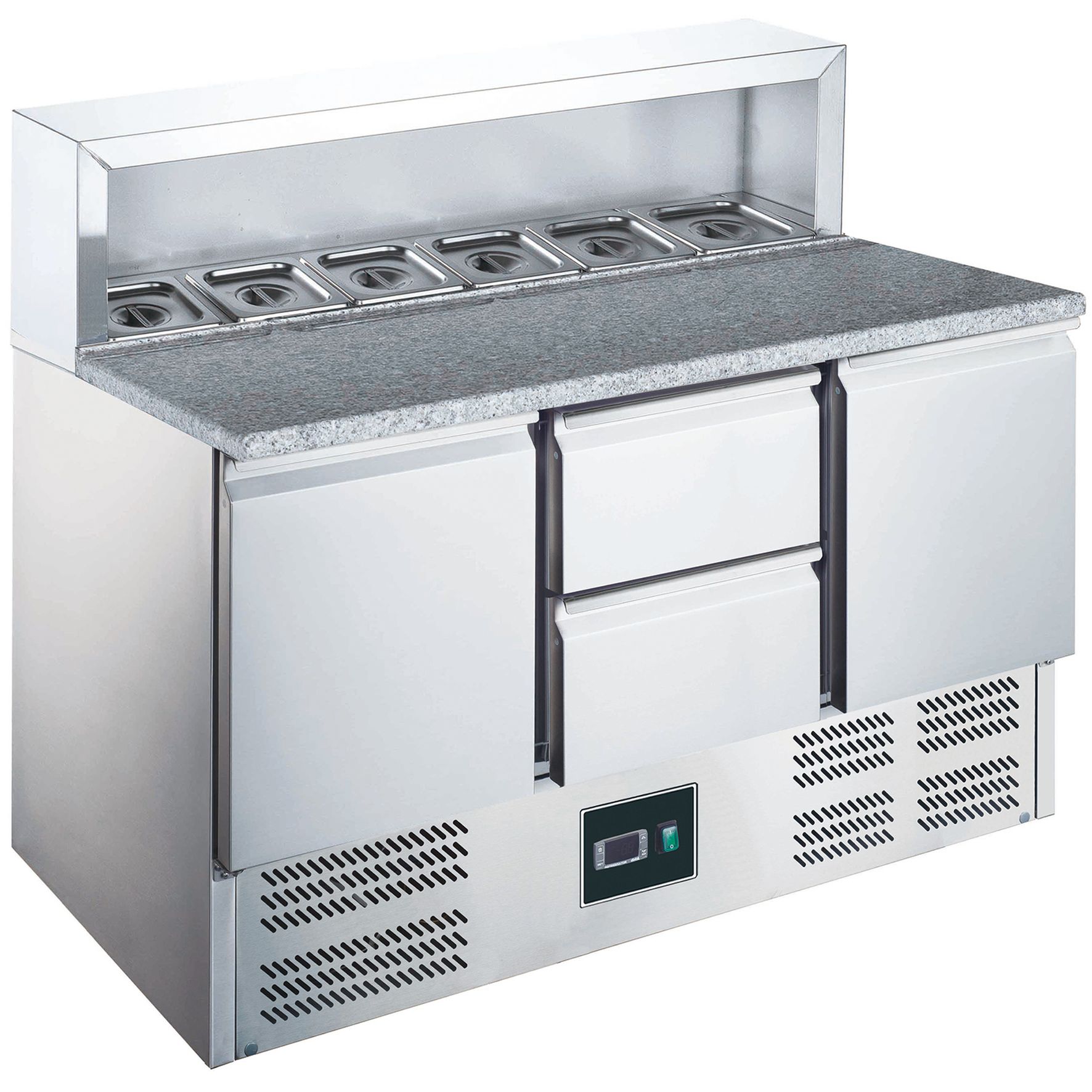 Pizza counter with 2 door + 2 drawers