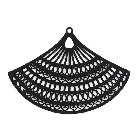 Charm  Fan, filigree Black