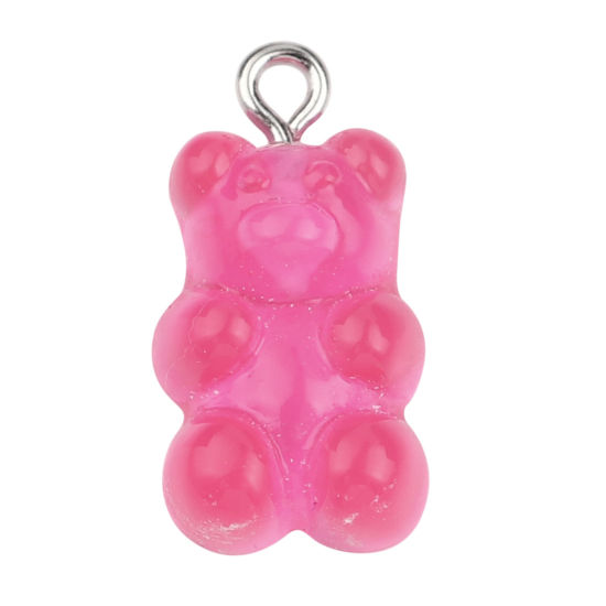 Charm REsin teddybear  Pink