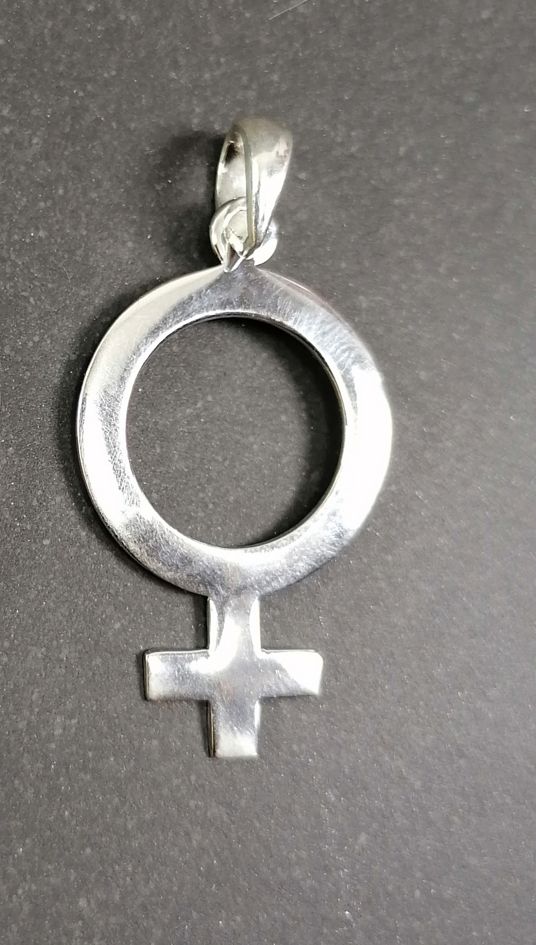Kvinnosymbol hänge i Silver - 42mm