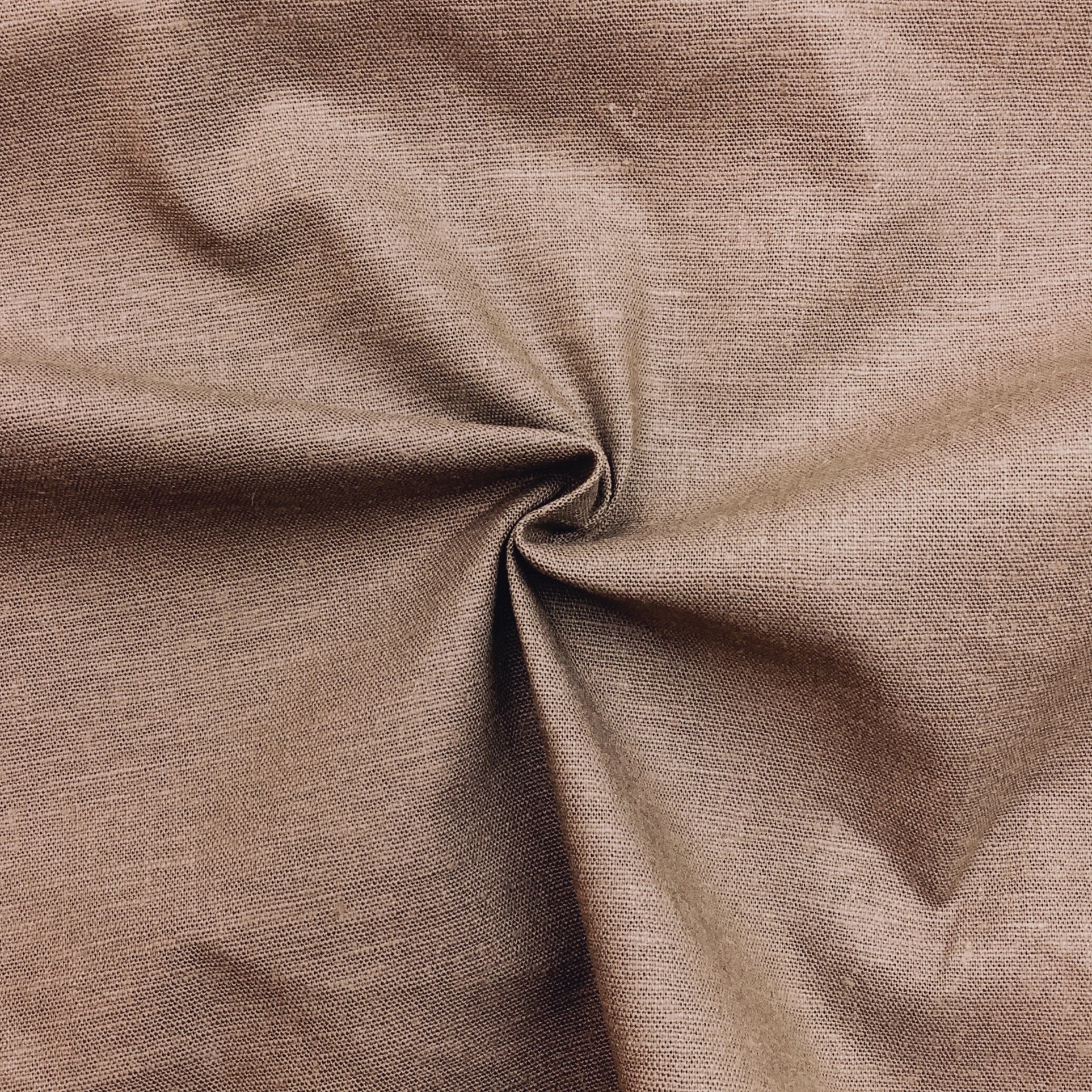 Woven linen/viscose stretch fabric light brown - Roda Traden AB