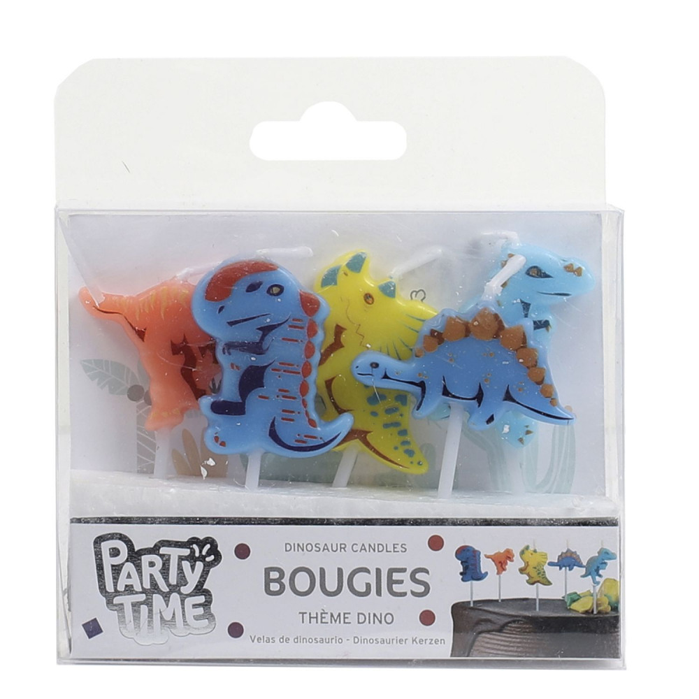 Tårtljus dinosaurie 5-pack - 3