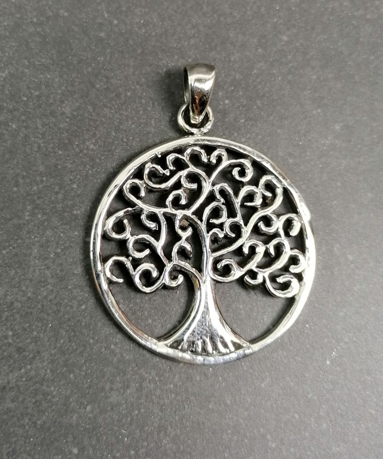 Livets träd  I  Äkta Silver -  Swirly branches