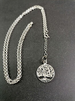 Livets träd  Halsband  i  Äkta Silver