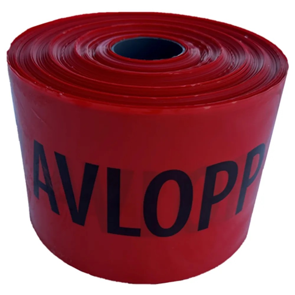 Markeringsband Rött Avlopp 125mmX250m