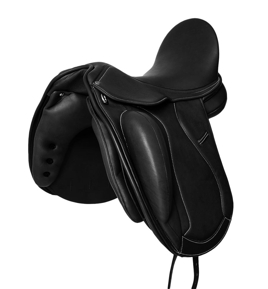 Dressyrsadel i läder med Polyflexbom. Flexzone- Saddles "Loire" - 5 Utbytbara koppjärn - 3