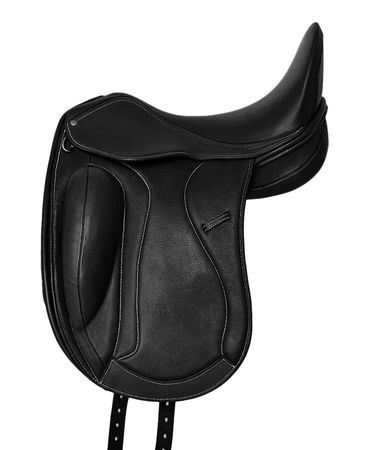 Dressyrsadel i läder med Polyflexbom. Flexzone- Saddles "Loire" - 5 Utbytbara koppjärn - 2