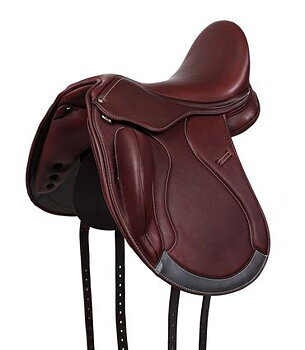 Dressyrsadel i läder med Polyflexbom. Flexzone- Saddles "Loire" - 5 Utbytbara koppjärn