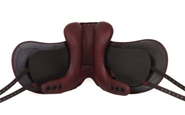 Dressyrsadel i läder med Polyflexbom. Flexzone- Saddles "Loire" - 5 Utbytbara koppjärn - 6