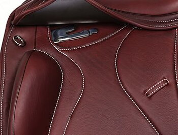 Dressyrsadel i läder med Polyflexbom. Flexzone- Saddles "Loire" - 5 Utbytbara koppjärn