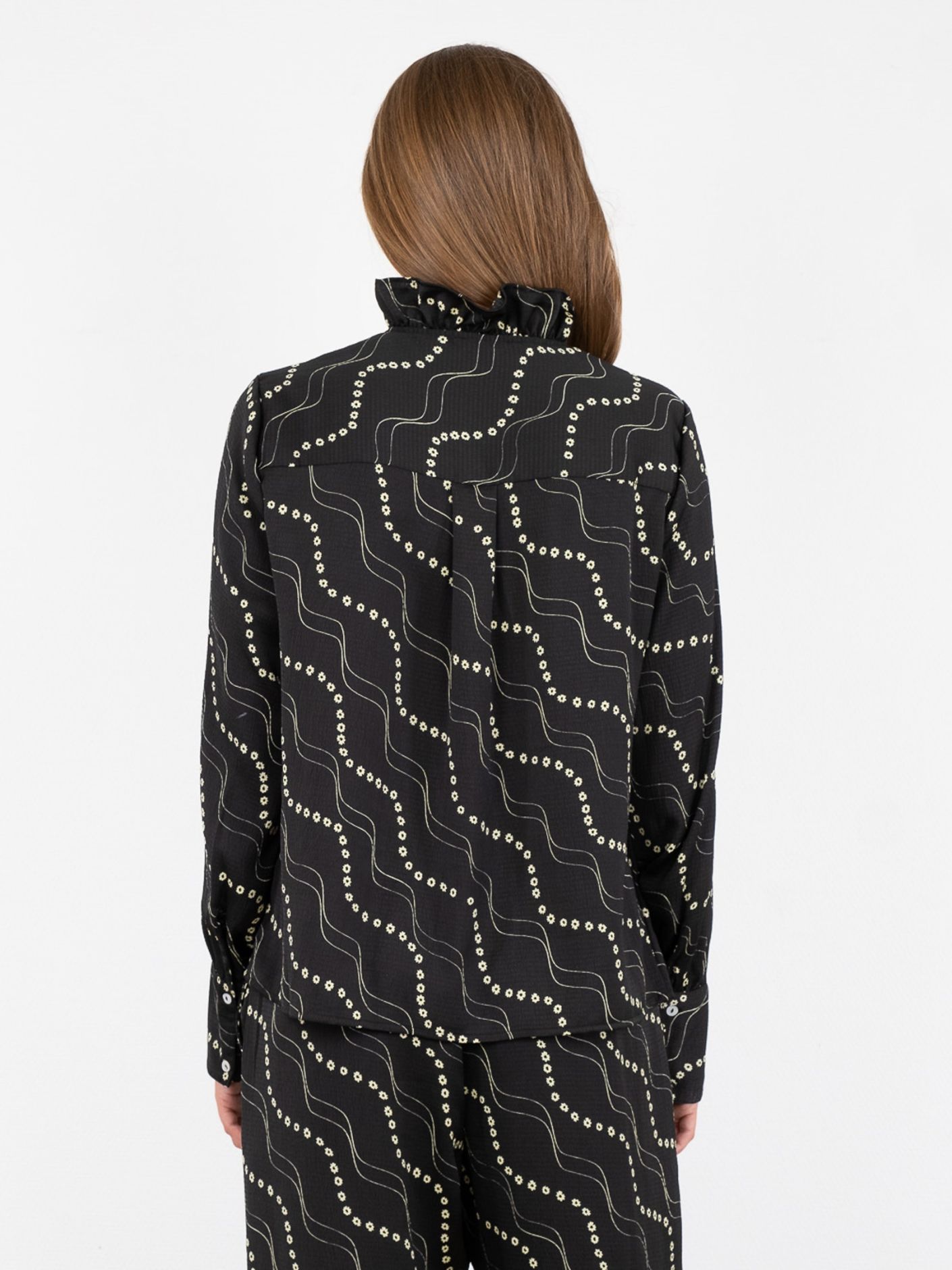 Neo Noir - Frost Striped Shirt 167157 - 676 - Dark Brown