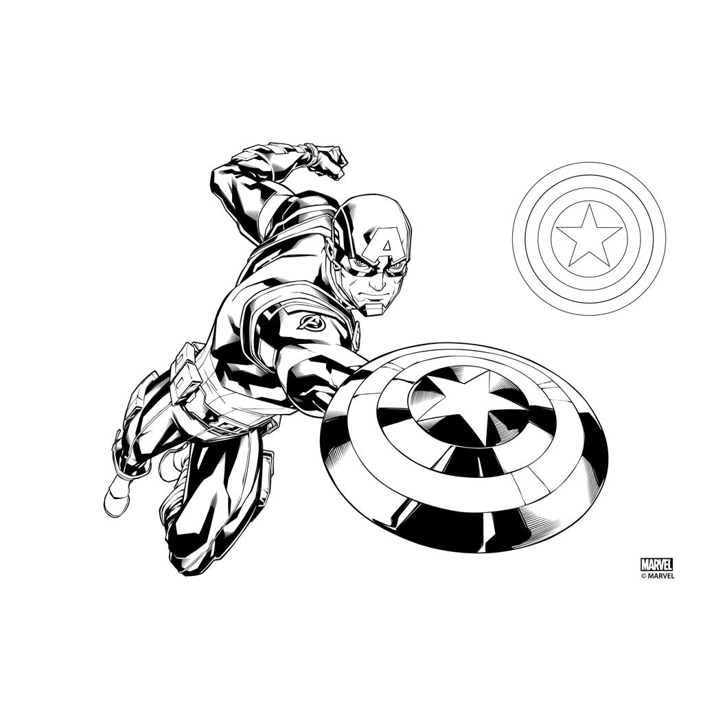 Avengers Marvel Målarbok med Klistermärken CA - 3
