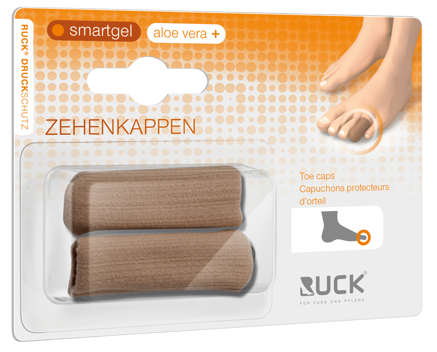 RUCK® AVLASTNING Smartgel, Tåhätta normal Ø 13 mm, 2 st